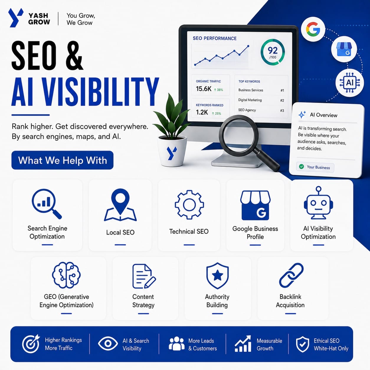 SEO & AI Visibility — YashGrow service